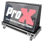 ProX 55-inch LED floor monitor display with four-inch wheels and mobile stand base