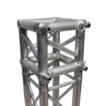 ProX 6 way square truss junction block with conical couplers installed on stage truss system