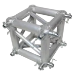 ProX 6 way square truss junction block with conical couplers detail closeup