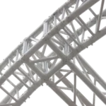 ProX 6 way square truss junction block with 4 way 16 half conical couplers side profile