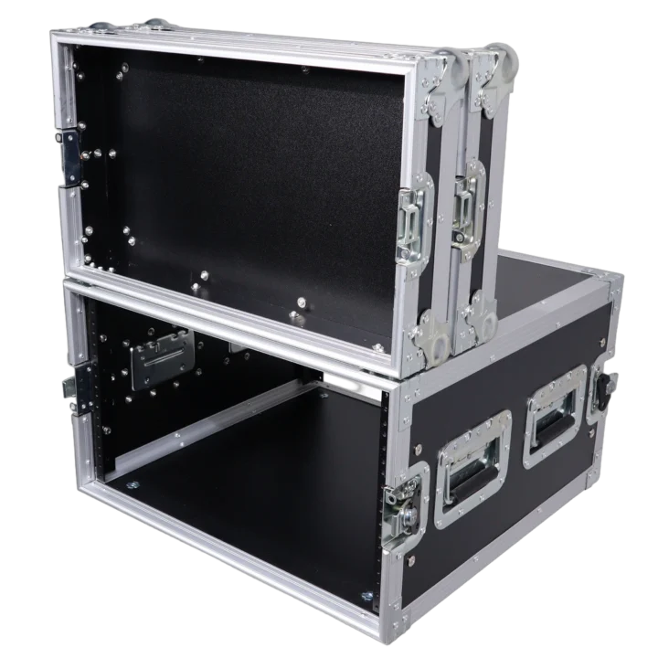 ProX 6U space amp rack mount ATA flight case with 19 inch depth showing rugged construction