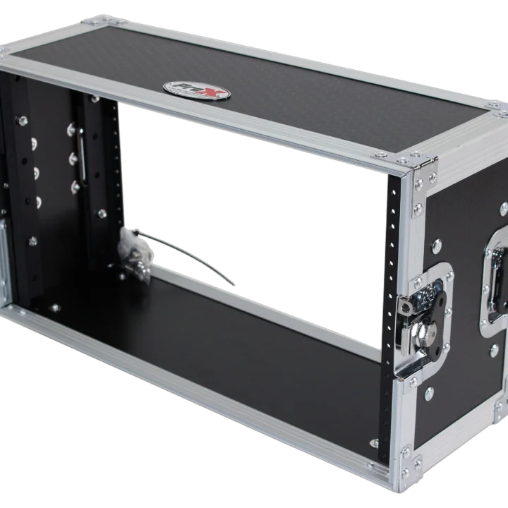 ProX 6U Deluxe Effects Rack with handles, 7 inches deep, rail-to-rail mounting