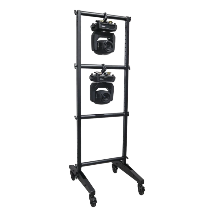 ProX 7-foot lighting fixture moving head U-grid module with four adjustable bars and casters front view
