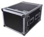 ProX 8U space amp rack mount ATA flight case 19 inch depth rear panel view