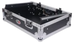 ProX 8U slanted flight case for 19 inch mixers shown in professional studio application setup