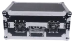 ProX 8U top mount slanted flight case for 19 inch mixers dimensional diagram specifications