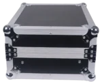 ProX 8U top mount slanted flight case for 19 inch mixers dimensional diagram specifications