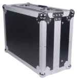 ProX 8U top mount slanted flight case for 19 inch mixers dimensional diagram specifications