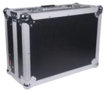 ProX 8U top mount slanted flight case for 19 inch mixers dimensional diagram specifications