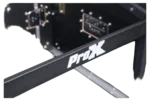 ProX 8U vertical rack mount flight case with 10U top and laptop shelf dimensional specifications diagram