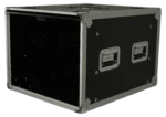 ProX 8U vertical shockmount rack case with dual top sliding slam doors and 20 inch depth