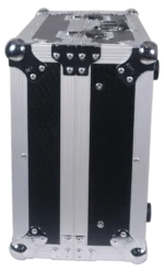 ProX 8U top mount slanted flight case for 19 inch mixers dimensional diagram specifications