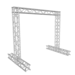 ProX 8x8 foot aluminum K-truss economy banner display system front view assembled