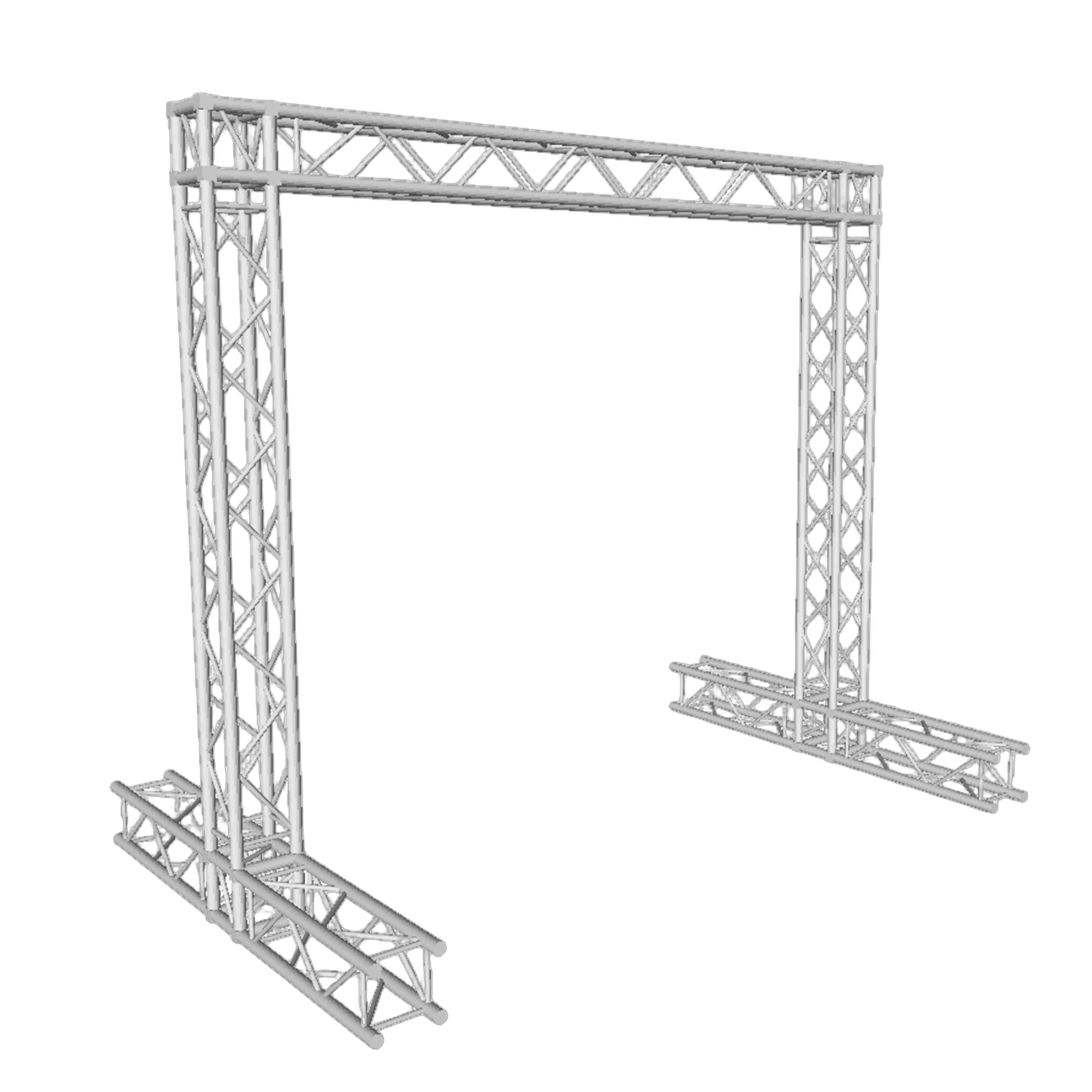 ProX 8x8 Aluminum K-Truss Banner Display System ProX 8x8 foot aluminum K-truss economy banner display system front view assembled