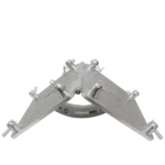 ProX adjustable book-hinge connection with 0 to 180 degree rotation for F34 conical truss systems