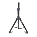 ProX adjustable speaker tripod stand caster wheels and base detail showing mobility features