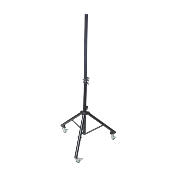 ProX adjustable speaker lighting tripod stand with casters front view
