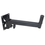 ProX adjustable wall mounted speaker bracket in black showing installation angle and mounting hardware