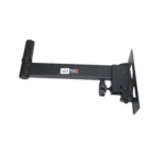 ProX adjustable wall mounted speaker bracket black steel construction side angle view