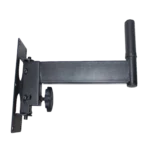 ProX adjustable wall mounted speaker bracket black finish shown from side angle with adjustment mechanisms visible