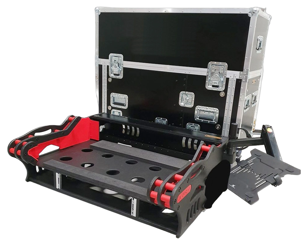 ProX Allen Heath AVANTIS Flip-Ready Console Rack Mount ProX Allen Heath AVANTIS flip-ready hydraulic console with detachable 2U rack space and easy retracting lifting mechanism