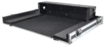 ProX flight case for Allen & Heath AVANTIS mixer with doghouse compartment and caster wheels dimensional specifications