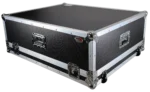 ProX flight case for Allen Heath AVANTIS digital mixer with low profile wheels dimensional diagram specifications