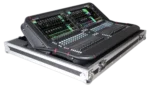 ProX flight case for Allen & Heath AVANTIS digital mixer console with low profile wheels, front view