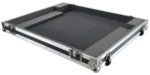 ProX flight case for Allen & Heath AVANTIS digital mixer showing rear panel connections and cable management