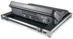 ProX flight case for Allen & Heath AVANTIS digital mixer console with low profile wheels in professional studio setup