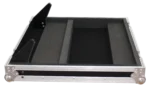 ProX flight case for Allen & Heath QU-24 digital mixer console showing protective interior padding and hardware details