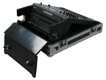 ProX flight case for Allen & Heath QU5 mixer console with doghouse compartment and caster wheels