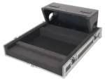 ProX flight case for Allen & Heath QU5 digital audio mixer showing rear panel with cable management and ventilation ports