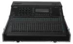 ProX flight case for Allen & Heath QU6 mixer with doghouse compartment and caster wheels detail