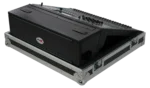 ProX flight case for Allen & Heath QU6 mixer showing rear panel with cable management and ventilation ports