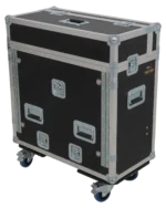 ProX flight case for Allen Heath QU-6 mixer with hydraulic lift and laptop arm dimensional specifications