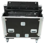 ProX Allen Heath QU-7 flip-ready hydraulic console case with laptop arm dimensional specifications and measurements