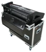 ProX flight case for Allen Heath QU-7 mixer with dimensional measurements and specifications diagram