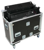 ProX flight case for Allen Heath QU-7 mixer with dimensional measurements and specifications diagram