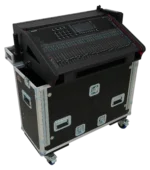 ProX flight case for Allen Heath QU-7 mixer with dimensional measurements and specifications diagram