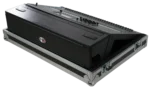 ProX flight case for Allen & Heath QU7 digital audio mixer showing rear panel with cable management and ventilation