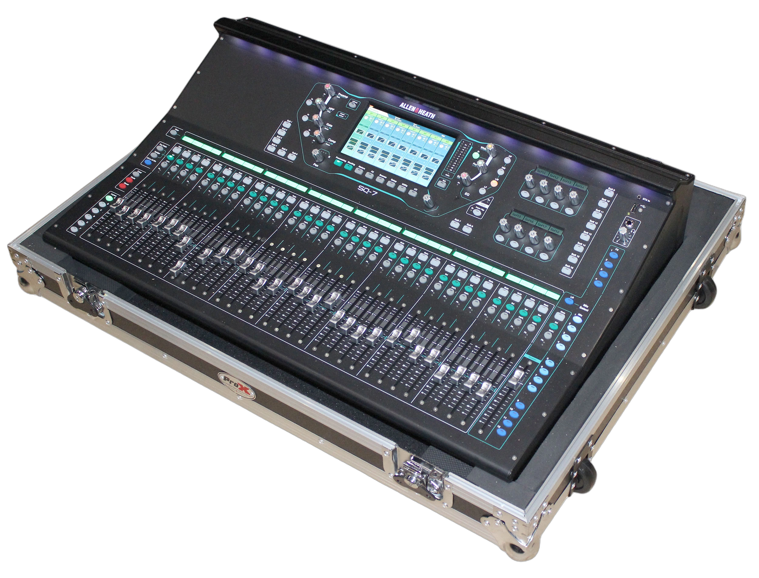 ProX Allen Heath SQ7 Flight Case with Wheels ProX flight case for Allen & Heath SQ7 digital mixer console with wheels and handles