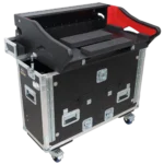 ProX hydraulic lifting case for Allen Heath SQ7 mixer console with flip-ready design and retractable handles