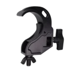 ProX aluminum hook style M10 clamp with big wing knob for 2 inch truss tube, black finish