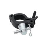 ProX aluminum M10 side entry clamp with reversed elbow half conical mounted on 2-inch truss tube