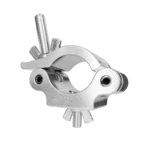ProX aluminum pro O-clamp for 2 inch truss tube, side profile showing clamp mechanism and load capacity