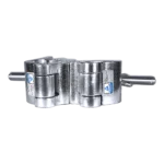 ProX aluminum O-style M10 dual clamp with big wing knob, close-up detail view showing clamp mechanism