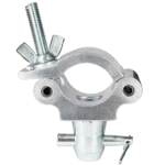 ProX Aluminum Pro M10 clamp with half-conical connector showing locking mechanism and load rating detail