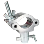 ProX Aluminum Pro M10 clamp with half-conical connector for 2-inch truss tube, side angle view