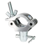 ProX Aluminum Pro M10 clamp with half-conical connector for 2 inch truss tube, front view